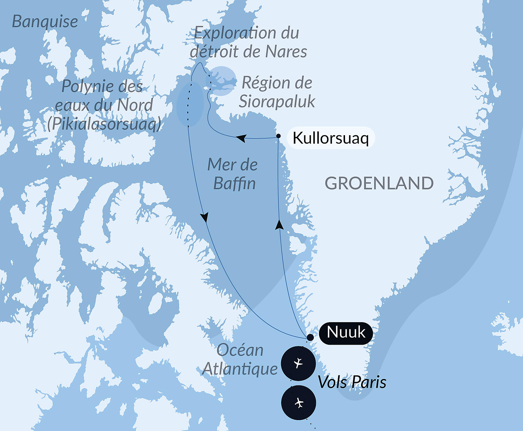 Carte itinéraire — Au-delà des hommes