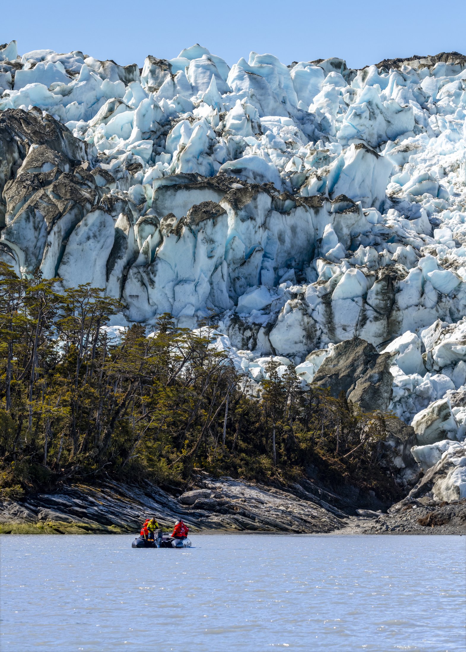 Chili - Glacier P11, exploration en zodiac